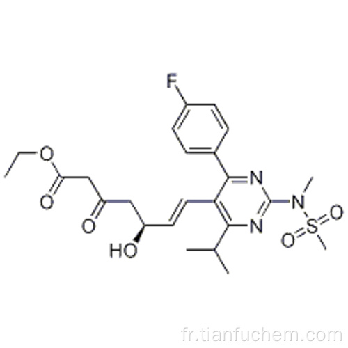 Acide 6-hepténoïque, 7- [4- (4-fluorophényl) -6- (1-méthyléthyl) -2- [méthylsulfonyl) amino] -5-pyrimidinyl] -5-hydroxy-3-oxo, ester éthylique, (57187658,5S, 6E) - CAS 901765-36-4